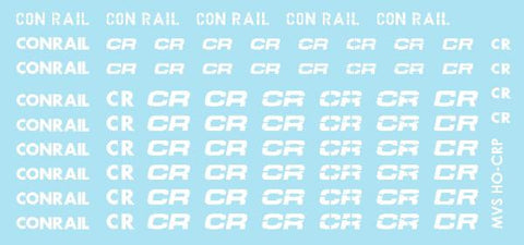 HO Conrail White Patch Decals