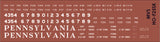 HO PRR F25 Flatcar Decals Shadow Keystone Scheme (1954-1960)