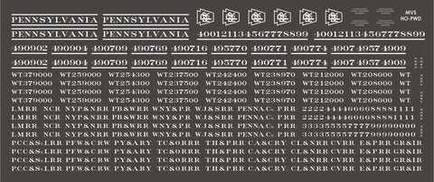 HO PRR Wreck Derrick Decals