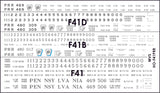 HO PRR F41 Flatcar Decals