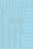 HO Pennsylvania Futura/Kabel Passenger Lettering & Striping Decals 1938-1941