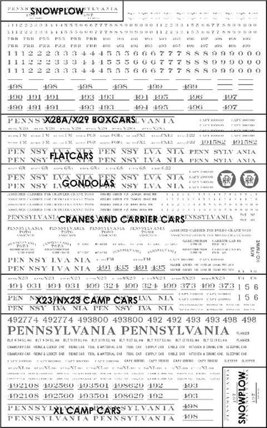 HO PRR MOW Black Lettering Decals Early Schemes (1930-1960) – Mount ...
