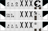 HO Chessie System Moonshine Hopper Decals