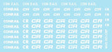 HO Conrail White Patch Decals