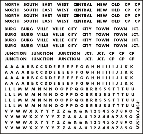 HO & N Conrail CP Control Point Sign Decals